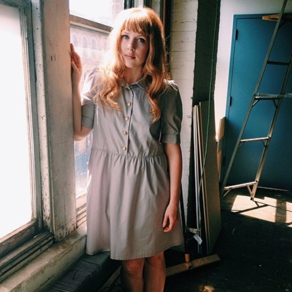 Family Affairs Midnight Voyage Peter Pan Collar Dress in Gray Size Medium NWT - Picture 1 of 7